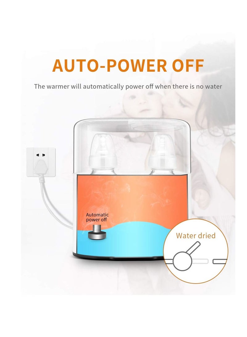 Baby Bottle Warmer Sterilizer, Portable Fast Milk Warmer with Timer, BPA-Free Food Heater Defrost, Smart Temp Control