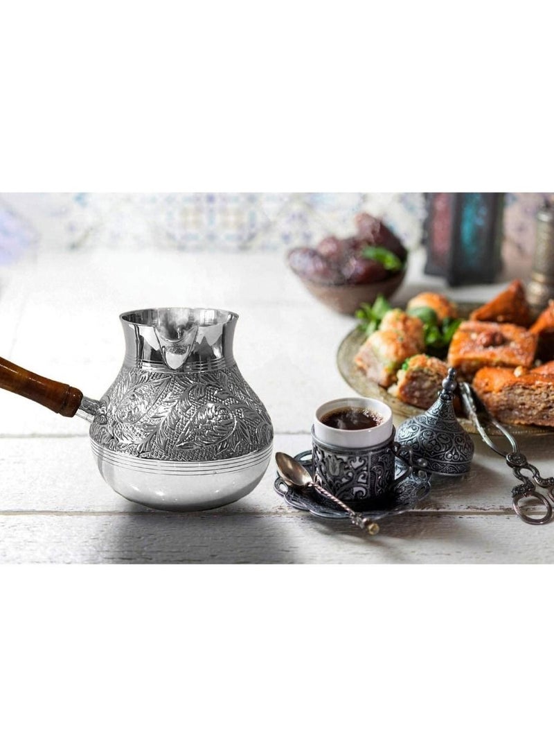Metal Brass Turkish Kettle for Making Tea,Coffee CAN BE Used ON Gas Turkish Coffee Pot