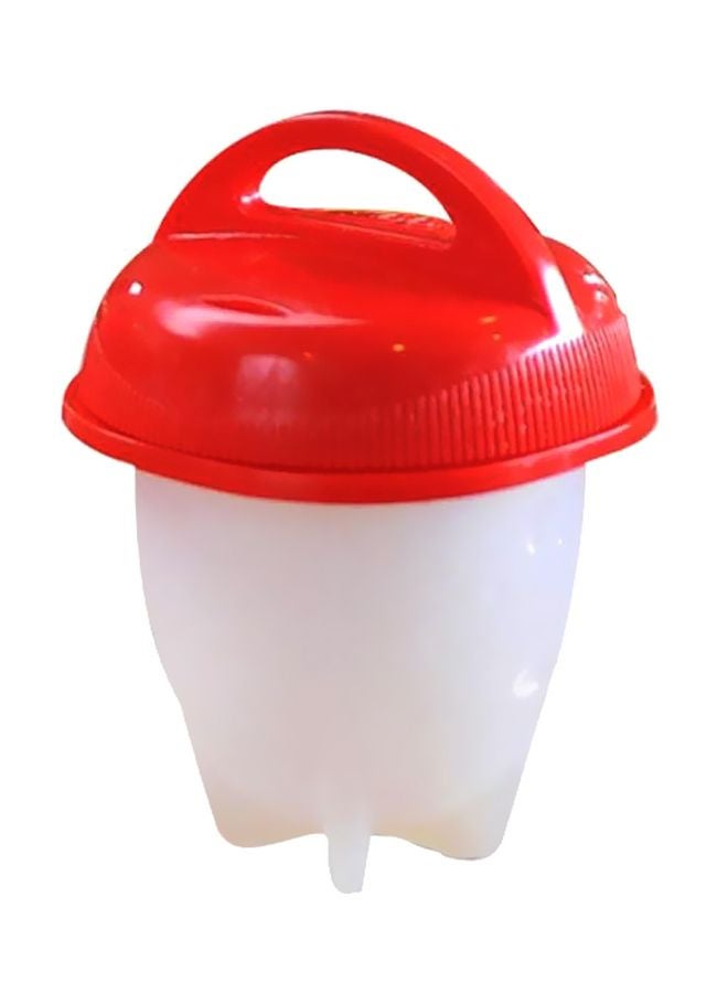 Non-Stick Silicone Egg Cooking Cup Red/Clear