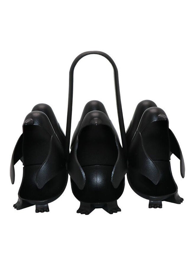 Penguin Shaped Egg Cooker Black 15x12.5x13cm