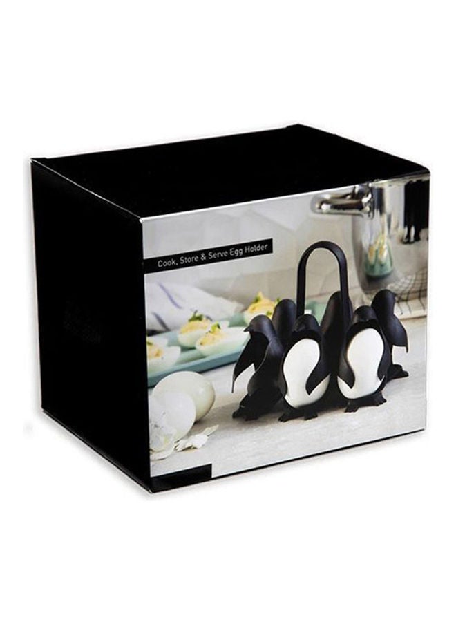 Penguin Shaped Egg Cooker Black 15x12.5x13cm