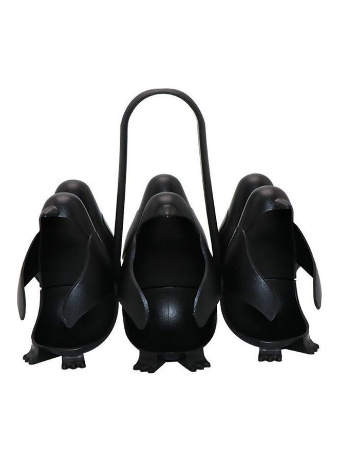 Domestic Use Penguin Shape Egg Boiler Pure black 15 x 12.50 x 13cm