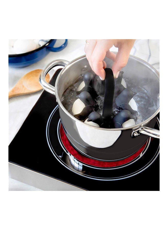 Domestic Use Penguin Shape Egg Boiler Pure black 15 x 12.50 x 13cm
