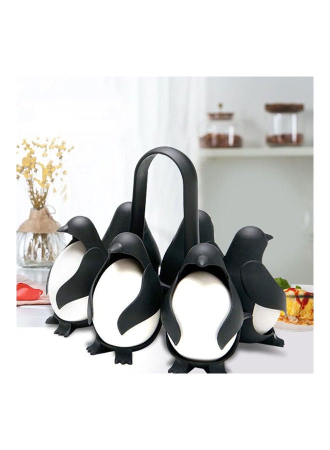 Domestic Use Penguin Shape Egg Boiler Pure black 15 x 12.50 x 13cm