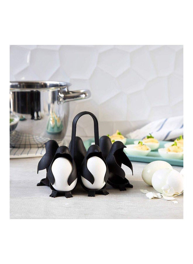 Domestic Use Penguin Shape Egg Boiler Pure black 15 x 12.50 x 13cm