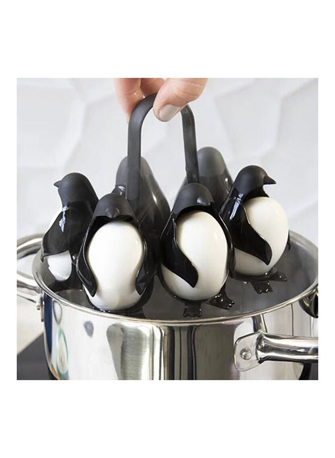 Domestic Use Penguin Shape Egg Boiler Pure black 15 x 12.50 x 13cm