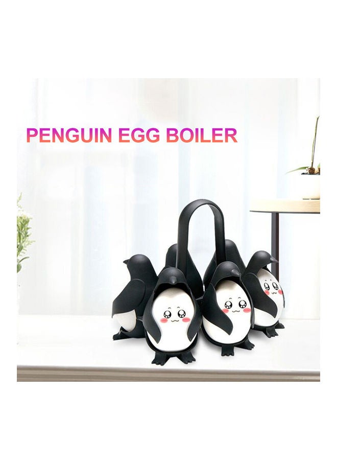 Domestic Use Penguin Shape Egg Boiler Pure black 15 x 12.50 x 13cm