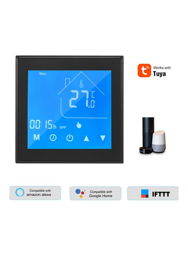 WiFi Smart Thermostat Temperature Controller Black 10.5x6.2x9.2cm