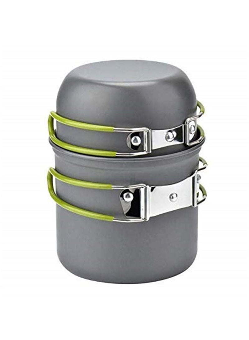 Convenient Type Camping Cookware Utensils Outdoor Pot Set Hiking Picnic Backpacking Camping Tableware Pot 1-2persons