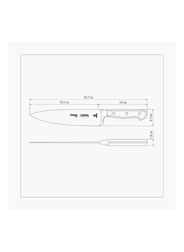 Century Chef Knife 10 Inches High Carbon Stainless Steel