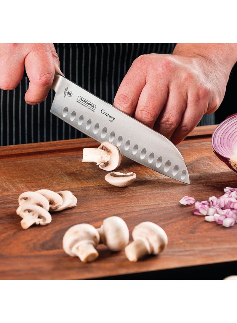 Since 1911,Made in Brazil- Century Santoku 7 inches High Carbon Stainless Steel Din 1.410 Blade 58 HRC
