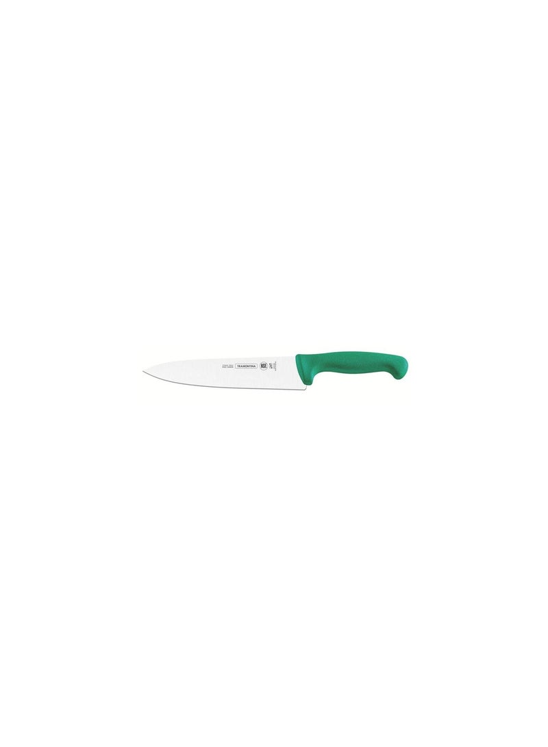 Since 1911,Made in Brazil- Professional 12 Inches Meat Knife with Stainless Steel Blade and Green Polypropylene Handle with Antimicrobial Protection