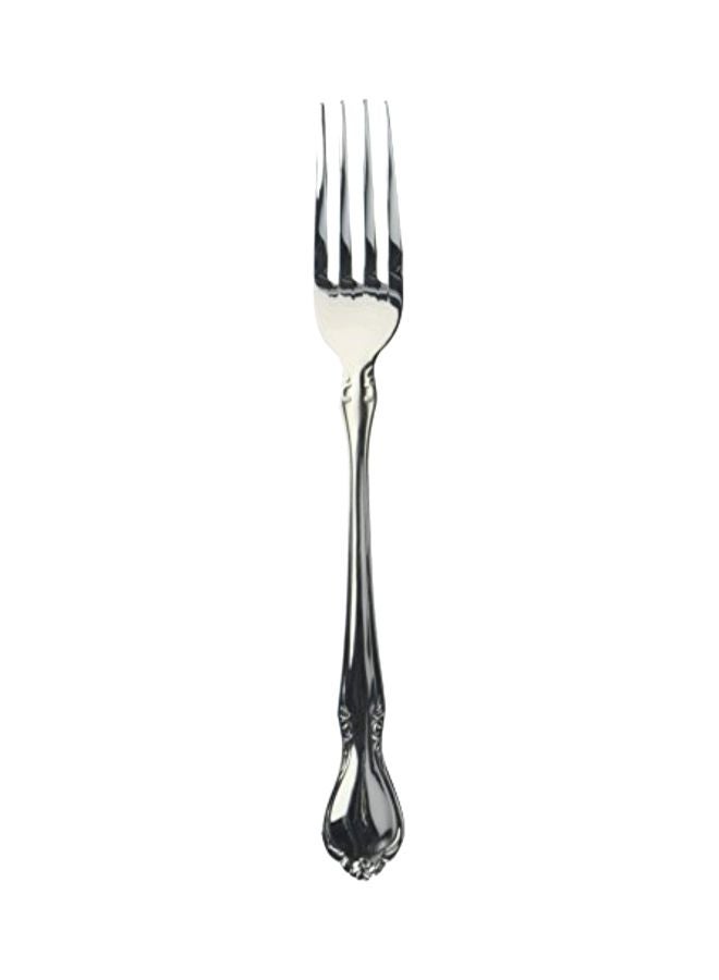 12-Piece Stainless Steel Table Fork Set Silver 5.5x0.88inch