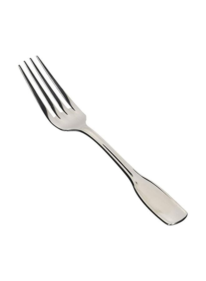 12-Piece Stainless Steel Fork Set Silver