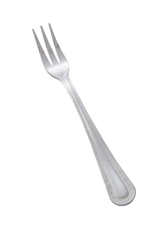 12-Piece Stainless Steel Dots Oyster Fork Set Silver 4.13x0.75inch