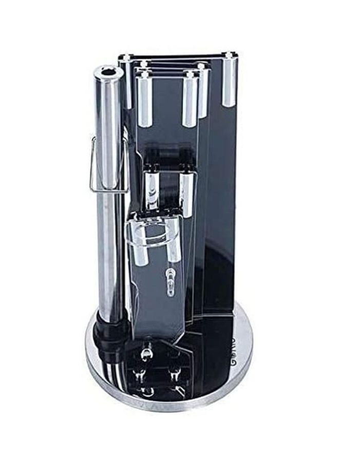 9-Piece Multi-Functional Knife Set Silver/Black