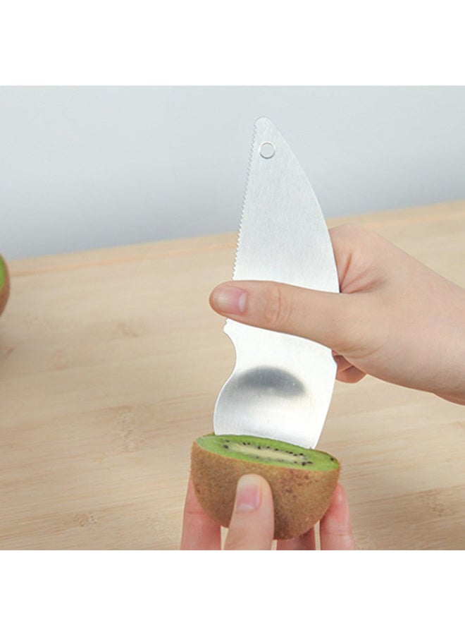 2-In-1 Kitchen Kiwi Fruit Knife Silver