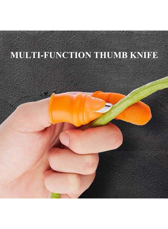 Pick Beans Thumb Blade With Finger Glove Orange 6 x 3cm