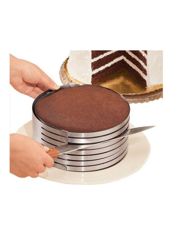 Stainless Steel Cake Ring Cutterlayer Cake Slicer Kit Mousse Slicing Cakediameter Is 24Cm Silver