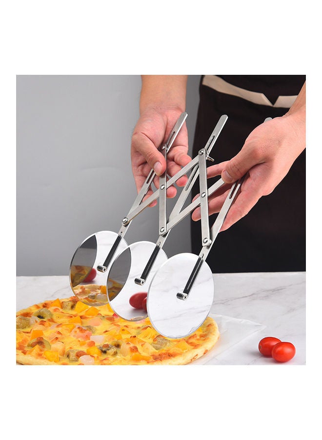 3-Wheel Expandable Pastry Cutter Silver 30.00 x 2.50 x 10.00cm