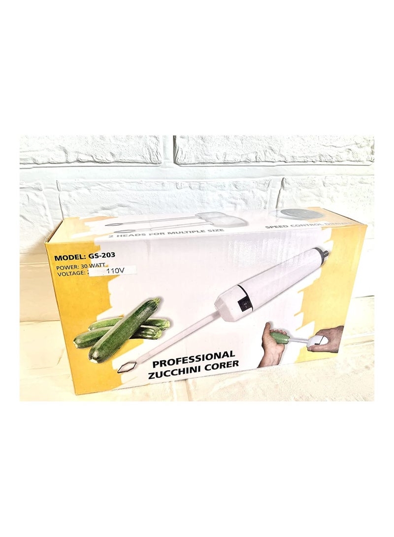Professional Electric Veggie Vegetable Corer and Core Remover Tool for Zucchini Squash Tomato Eggplant Potato and Veggie Drill