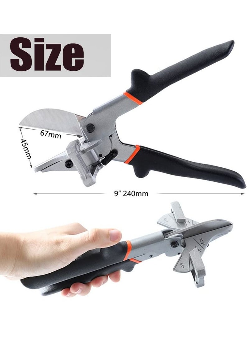 Multi Angle Miter Shear Cutter, 0°- 135° Multi Angle Miter Shear Cutter, Adjustable Angle Shear Cutter, Adjustable Trunking Shear Scissors for Wooden Work