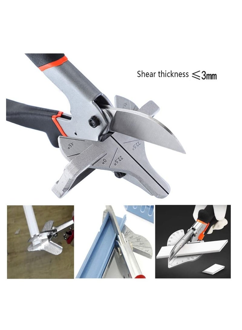 Multi Angle Miter Shear Cutter, 0°- 135° Multi Angle Miter Shear Cutter, Adjustable Angle Shear Cutter, Adjustable Trunking Shear Scissors for Wooden Work