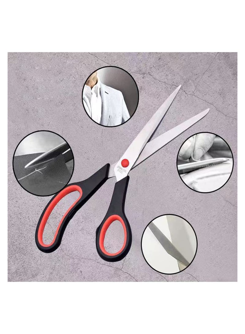 Kitchen Scissors Set, Kitchen Scissors with Sharp Stainless Steel Blades and Soft Handles, Include One Poultry Shears and Two Different Sizes of Cooking Scissors, Perfect Kitchen Partner