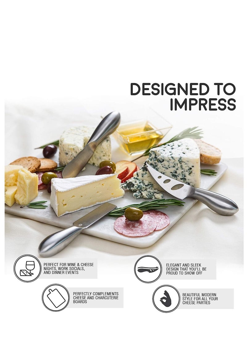 ICOSA Living Lunar Cheese Knives Set Premium Stainless Steel Cheese Knives Collection