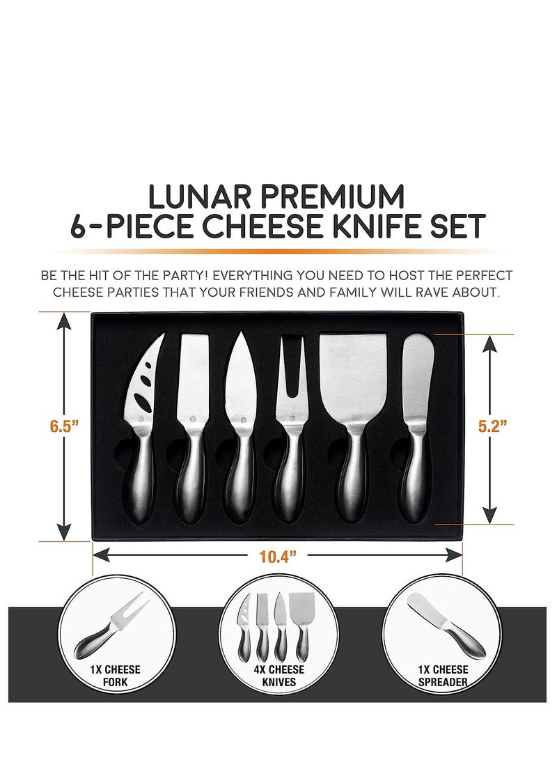 ICOSA Living Lunar Cheese Knives Set Premium Stainless Steel Cheese Knives Collection