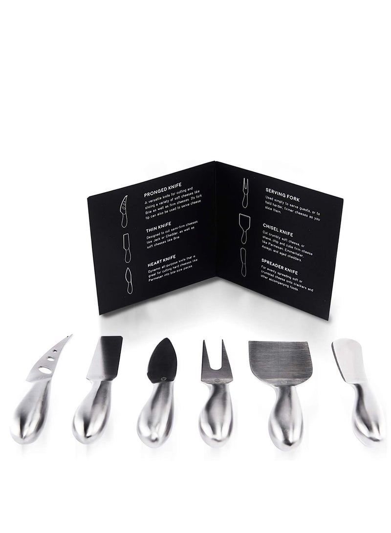 ICOSA Living Lunar Cheese Knives Set Premium Stainless Steel Cheese Knives Collection
