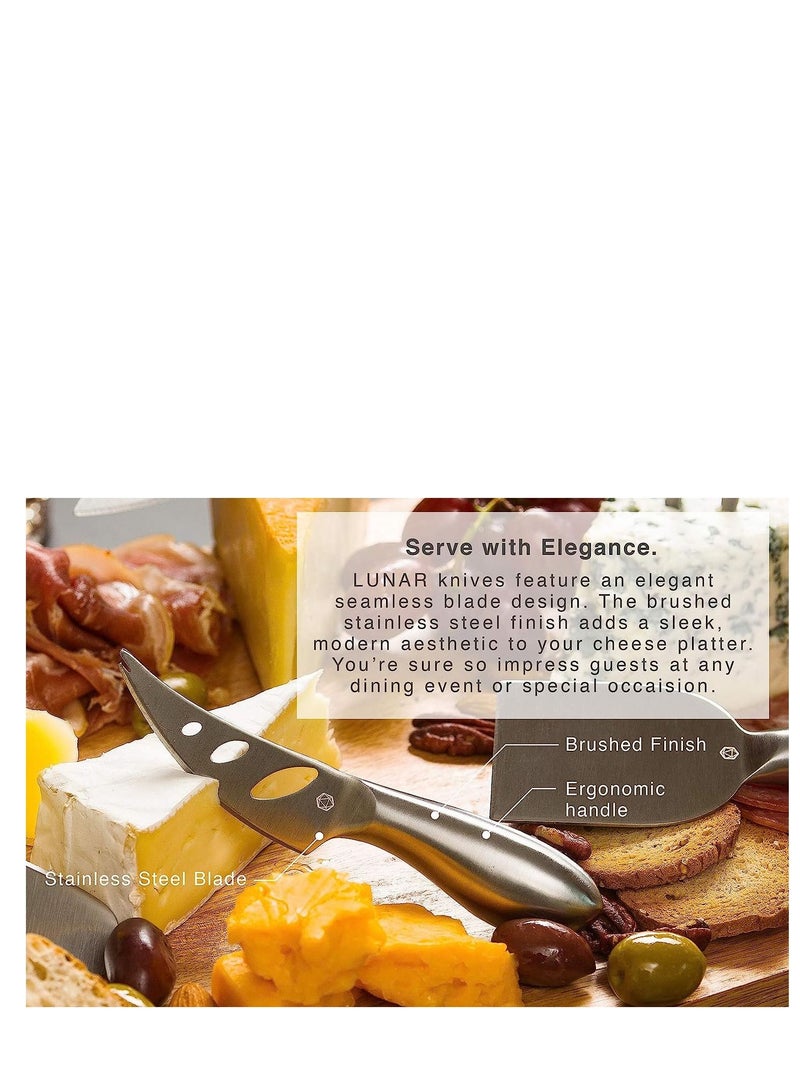 ICOSA Living Lunar Cheese Knives Set Premium Stainless Steel Cheese Knives Collection