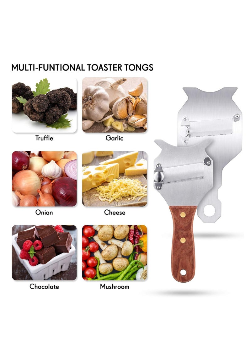 Truffle Slicer, 2 Pcs Adjustable Blade Rosewood Handle Stainless Steel Cheese Chocolate Truffle Cutter for Kitchen Supplies