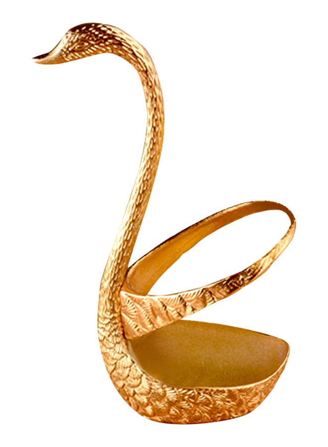 Swan Tableware Spoon Fork Holder Gold 17x6x8centimeter