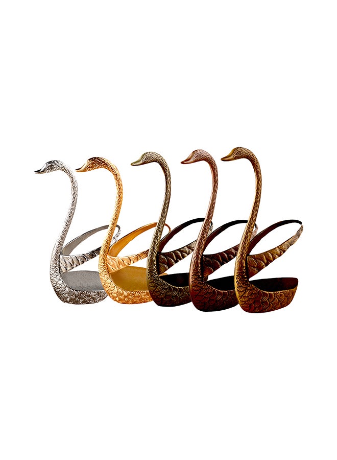 Swan Tableware Spoon Fork Holder Silver 17x6x8centimeter