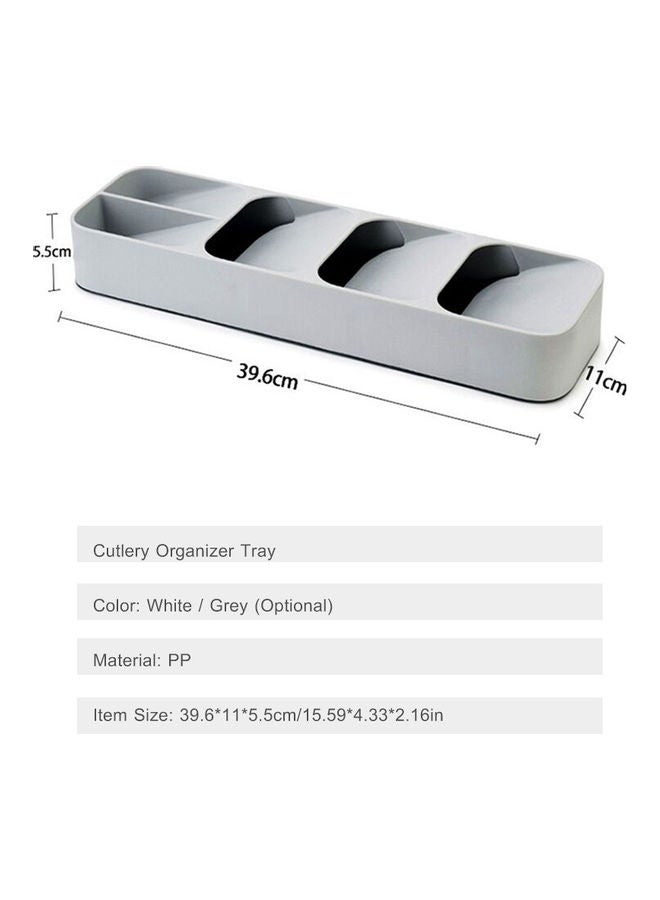 Cutlery Organizer Tray Grey 0.387kg