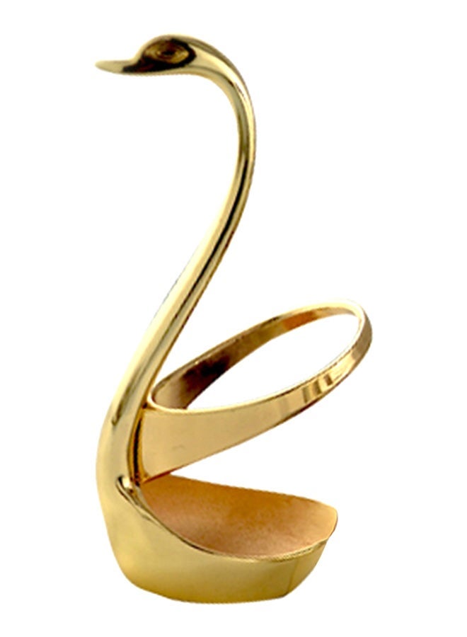 Swan Tableware Spoon Fork Holder Gold 17x6x8centimeter