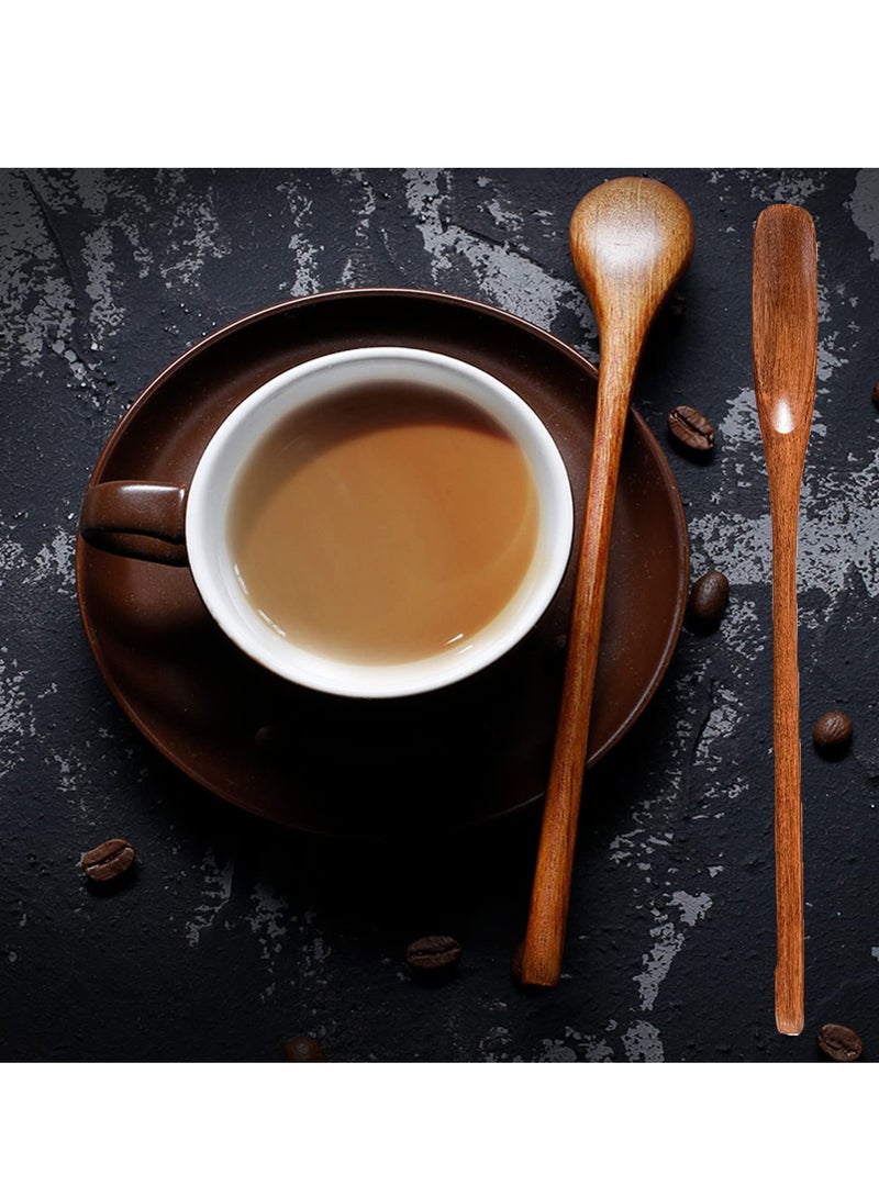 Wooden Spoons Coffee Spoons Teaspoons Handmade Wood Tasting Spoon Iced Tea Spoons Mini Stirring Spoon Espresso Mixing Spoon Teaspoon Dessert Honey Spoons Table Spoon