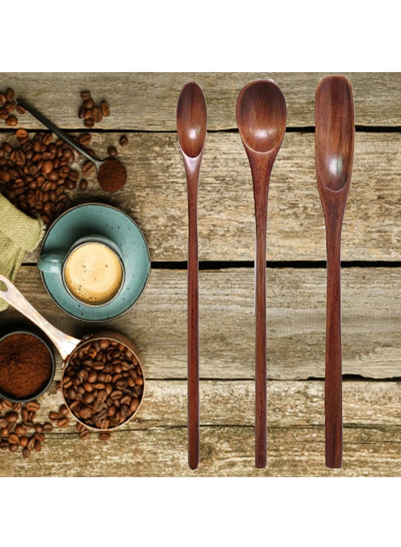 Wooden Spoons Coffee Spoons Teaspoons Handmade Wood Tasting Spoon Iced Tea Spoons Mini Stirring Spoon Espresso Mixing Spoon Teaspoon Dessert Honey Spoons Table Spoon