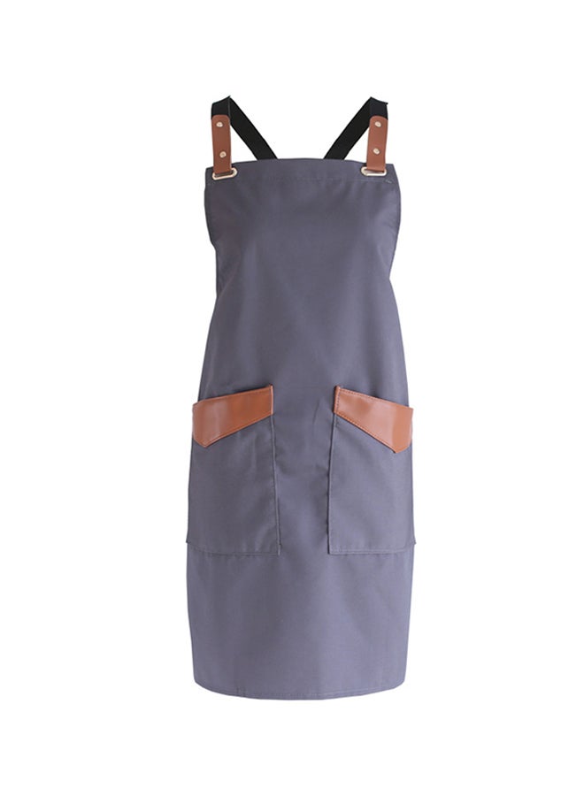 Apron With Adjustment Strap And Two Pockets Purple 63x74cm