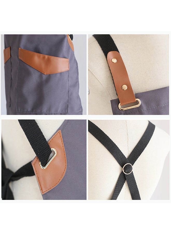 Apron With Adjustment Strap And Two Pockets Purple 63x74cm