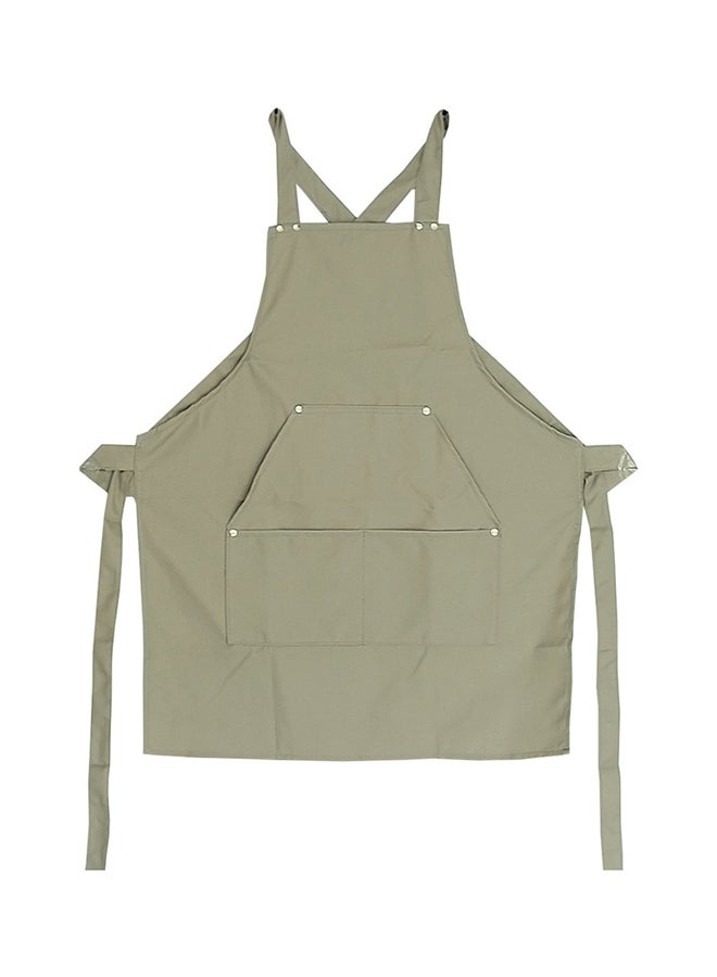 Back Strap Apron With Two Pockets Green 65x80cm