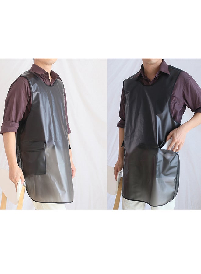 Waterproof Kitchen Apron Black 85x60x1.5cm