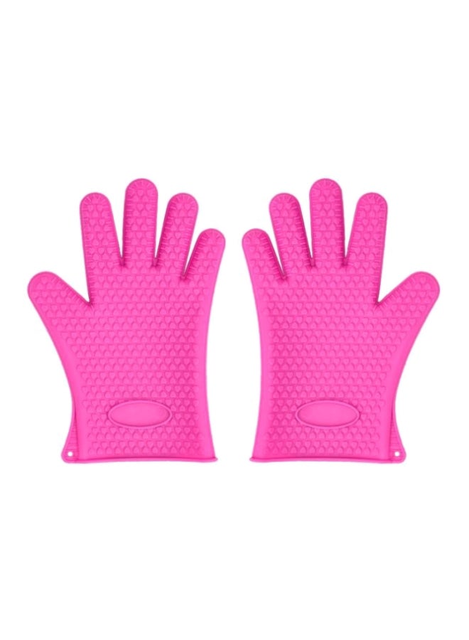 Silicone Gloves Pink 19x27cm