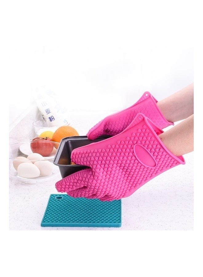 Silicone Gloves Pink 19x27cm