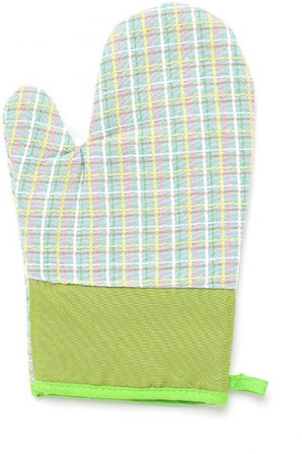 Cotton thick microwave oven gloves baking heat-resistant kitchen gloves green