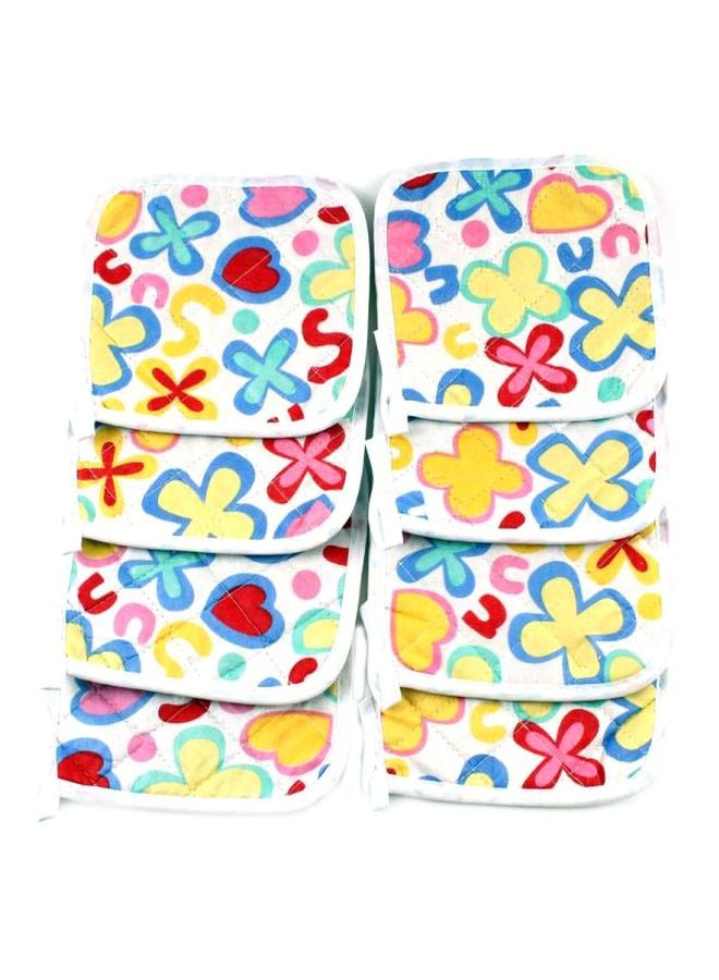 8-Piece Pot Holder Set Yellow/Pink/Blue