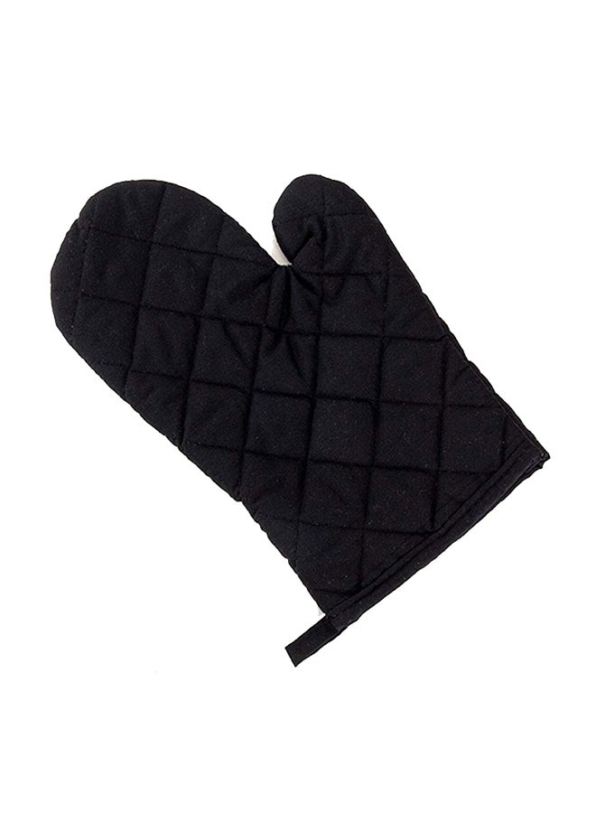 Oven Mitt Heat Proof Protector Gloves Black 28x14centimeter