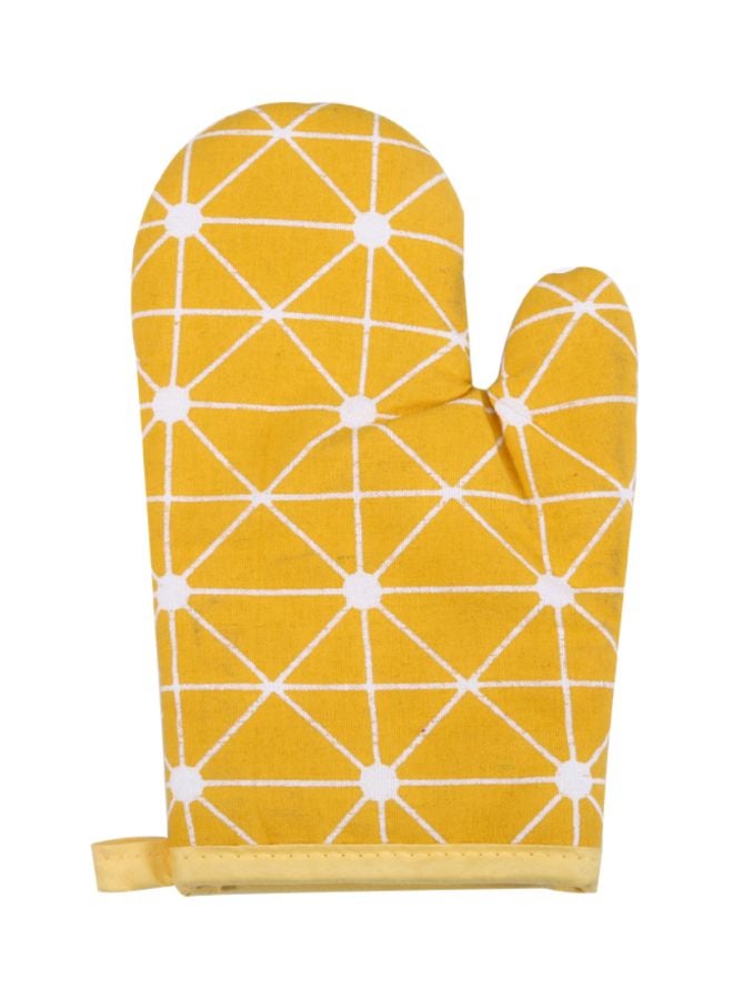 Heat Resistant Cooking Glove Yellow/White 24.5x16cm