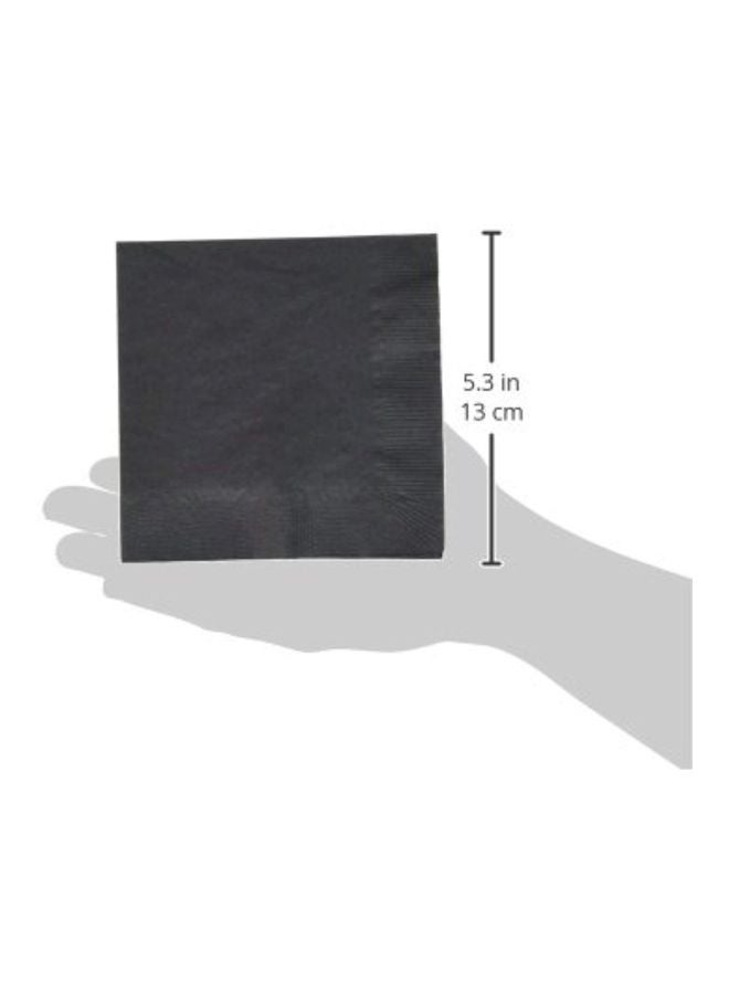 50-Piece Beverage Napkins Black Velvet 5x5inch